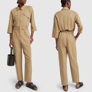 Apiece Apart Amelia Jumpsuit Khaki Brown 4